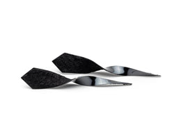 SugarTwist 2 earrings - Black, patinated