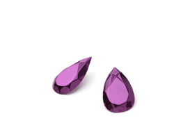 Royals earrings- Purple Pear