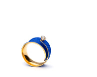 Shades Ring - ultramarine blue with the 0.4ct diamond