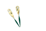 SugarTwist earrings - Warm Green