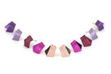 Koi Baby earrings - rose, lilac, violet, purple, fuchsia