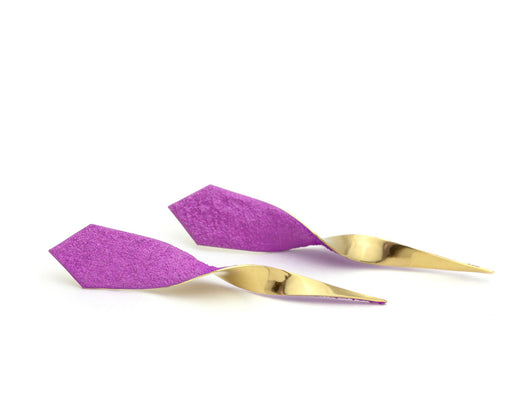 SugarTwist 2 earrings - Lilac Fuchsia