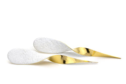 SugarTwist earrings BIG - White