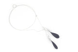 Tinkle necklace, long, grey