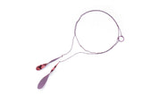 Tinkle necklace, long, maroon