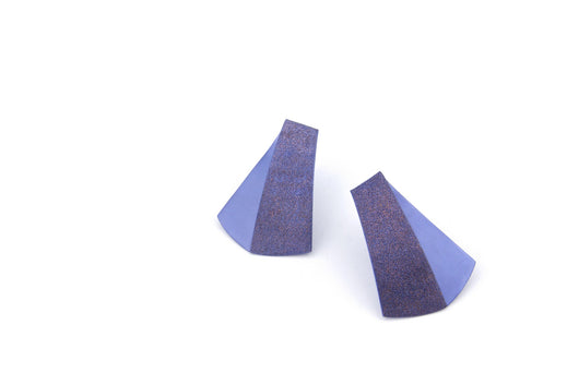 Koi earrings- purplish blue