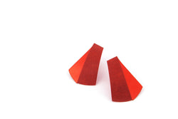 Koi earrings- bright red