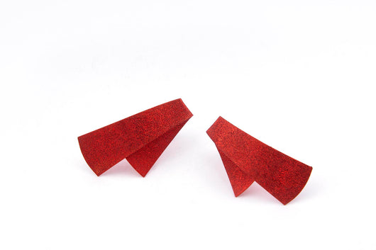 Koi Dragon earrings- bright red
