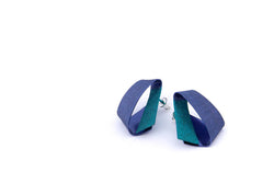 Koi Ginrin earrings- blue and blue green