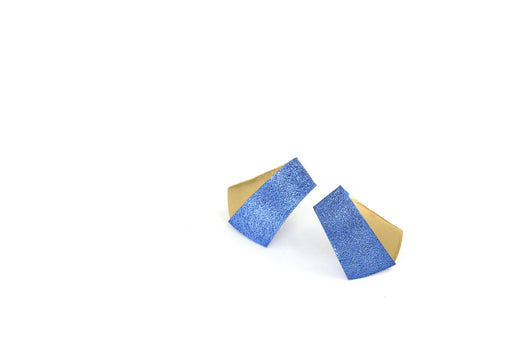 Koi Tiny earrings- blue and gold