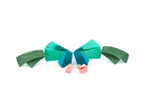 Koi Tiny earrings- blue green